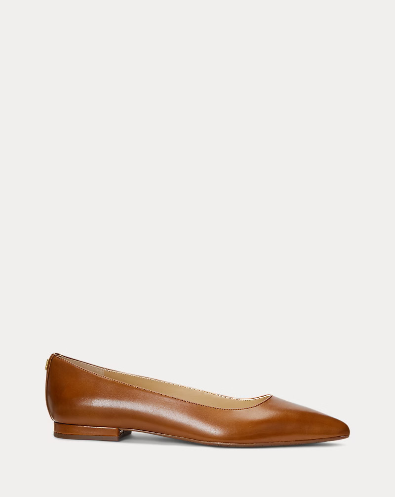 Londyn Burnished Leather Ballet Flat | Ralph Lauren (UK)
