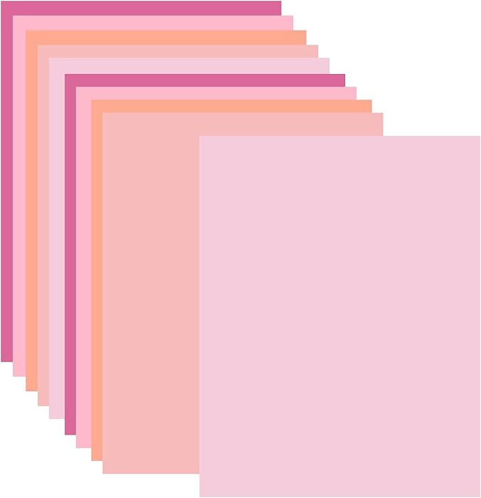 30 Sheets Pink Cardstock 8.5'' x 11'', 5 Colors Assorted Pink Colored Card Stock Paper 90lb/250gs... | Amazon (US)