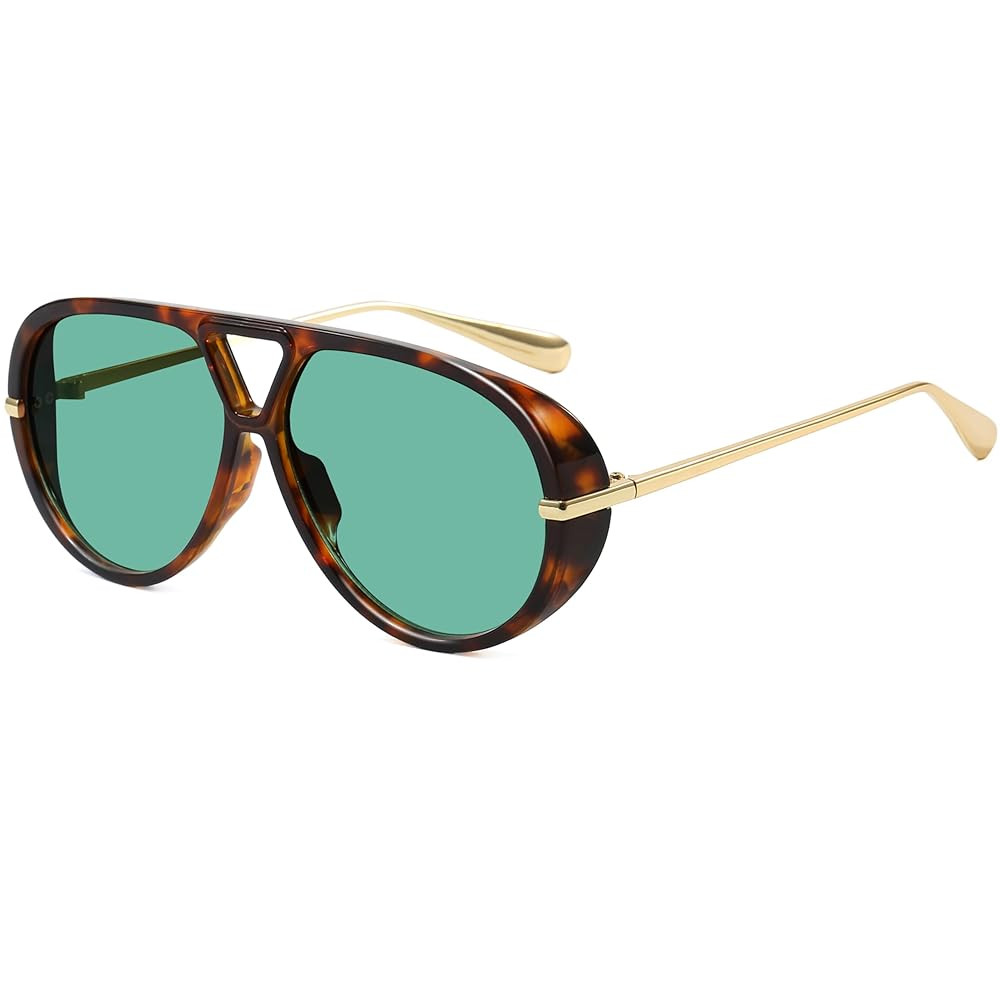 Trendy Oversized Aviator Sunglasses for Women Men Retro Big Round Shield Sun Glasses Vintage Shad... | Amazon (US)