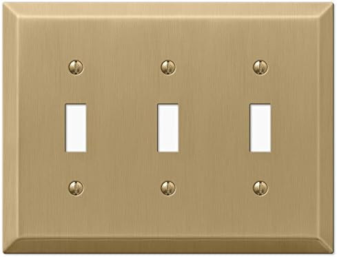 AMERELLE 163TTTBZ Century Triple Toggle Steel Wallplate in Brushed Bronze | Amazon (US)