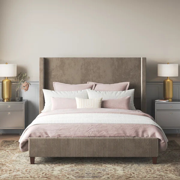 Dunwoody Upholstered Wingback Platform Bed | Wayfair North America