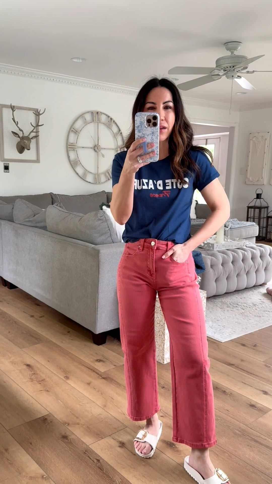Wearing 25 cropped jeans.  Small tee.





#LTKOver40 #LTKPetite