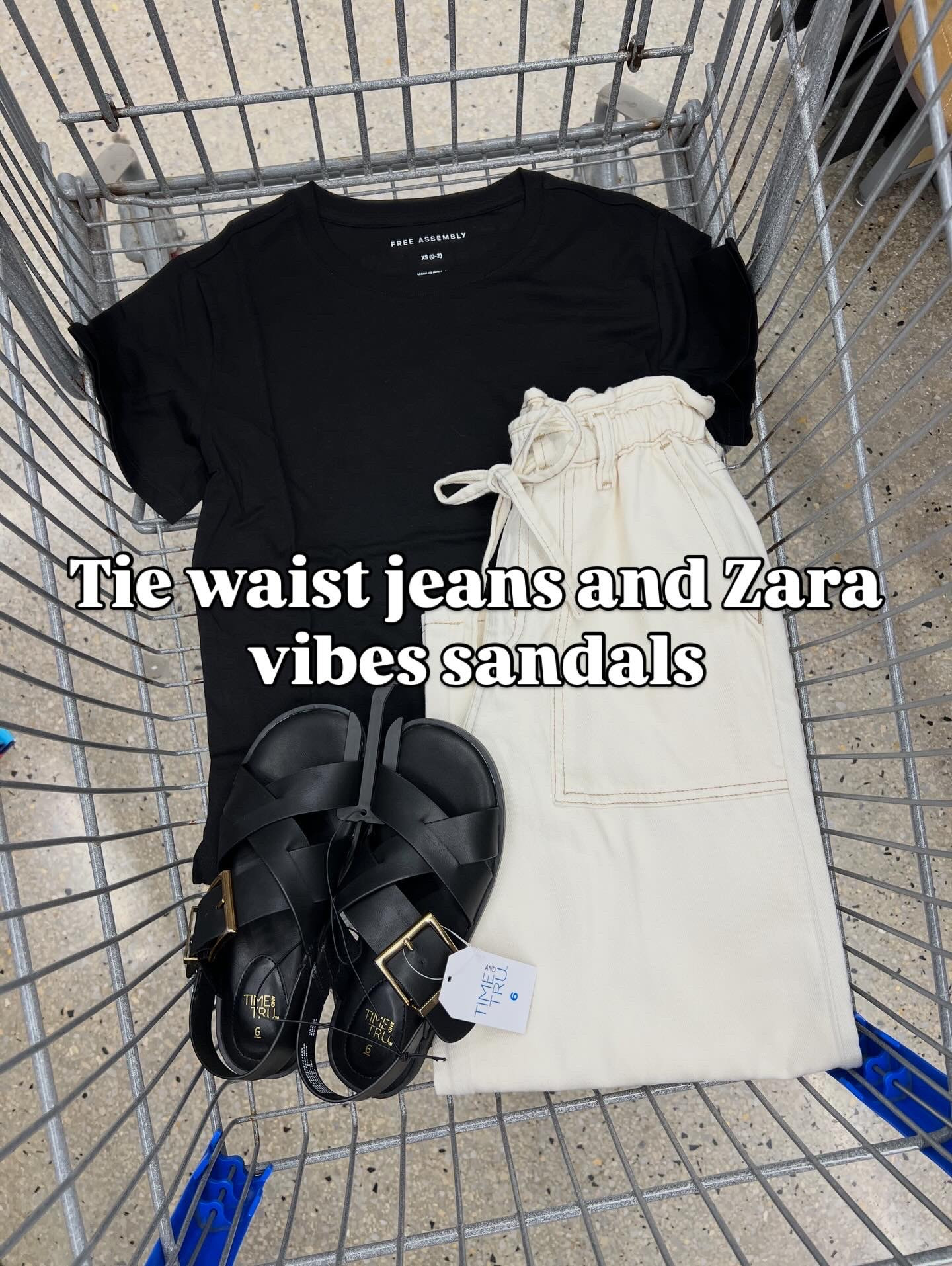 Walmart outfit idea with these linen wide pants and Rag & Bone look for less sandals. #walmartfashion