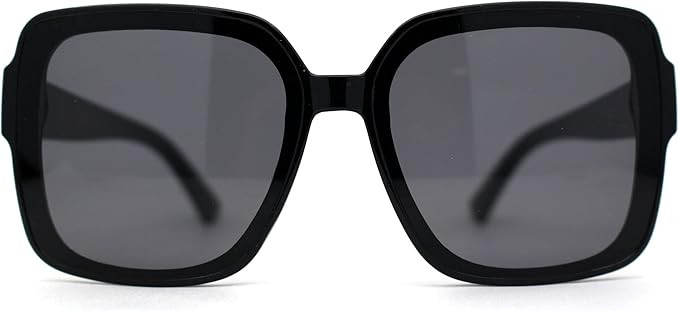 Womens Oversize 90s Butterfly Rectangle Inset Lens Sunglasses | Amazon (US)