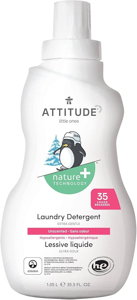 ATTITUDE Baby Laundry Detergent, EWG Verified, Plant and Mineral-Based Formula, HE Compatible, Ve... | Amazon (US)