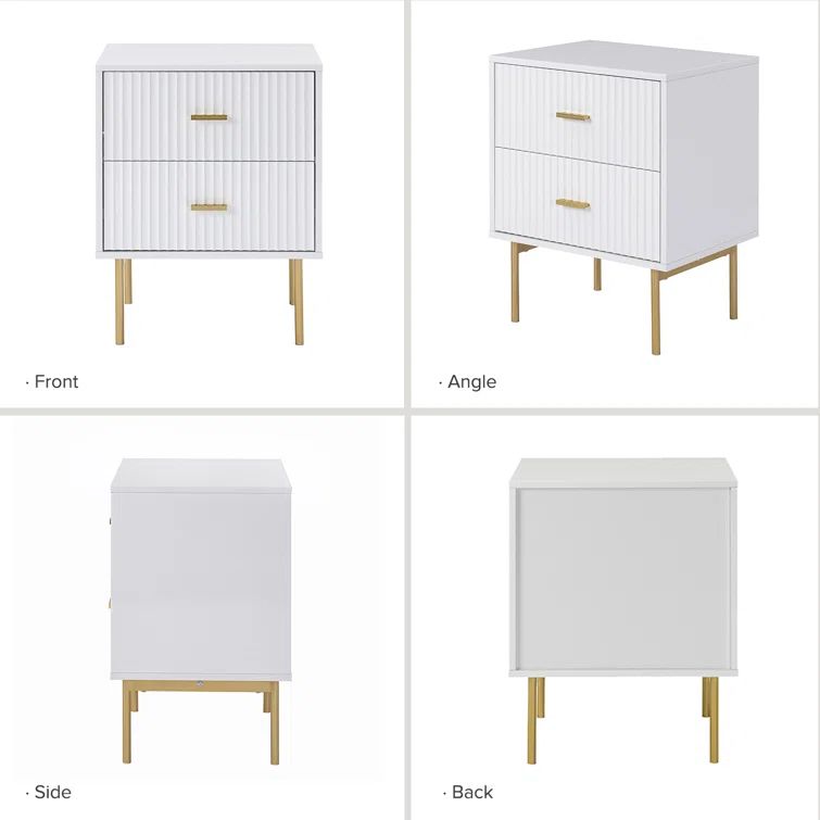 Celso Modern Nightstand with Two Drawers | Wayfair North America