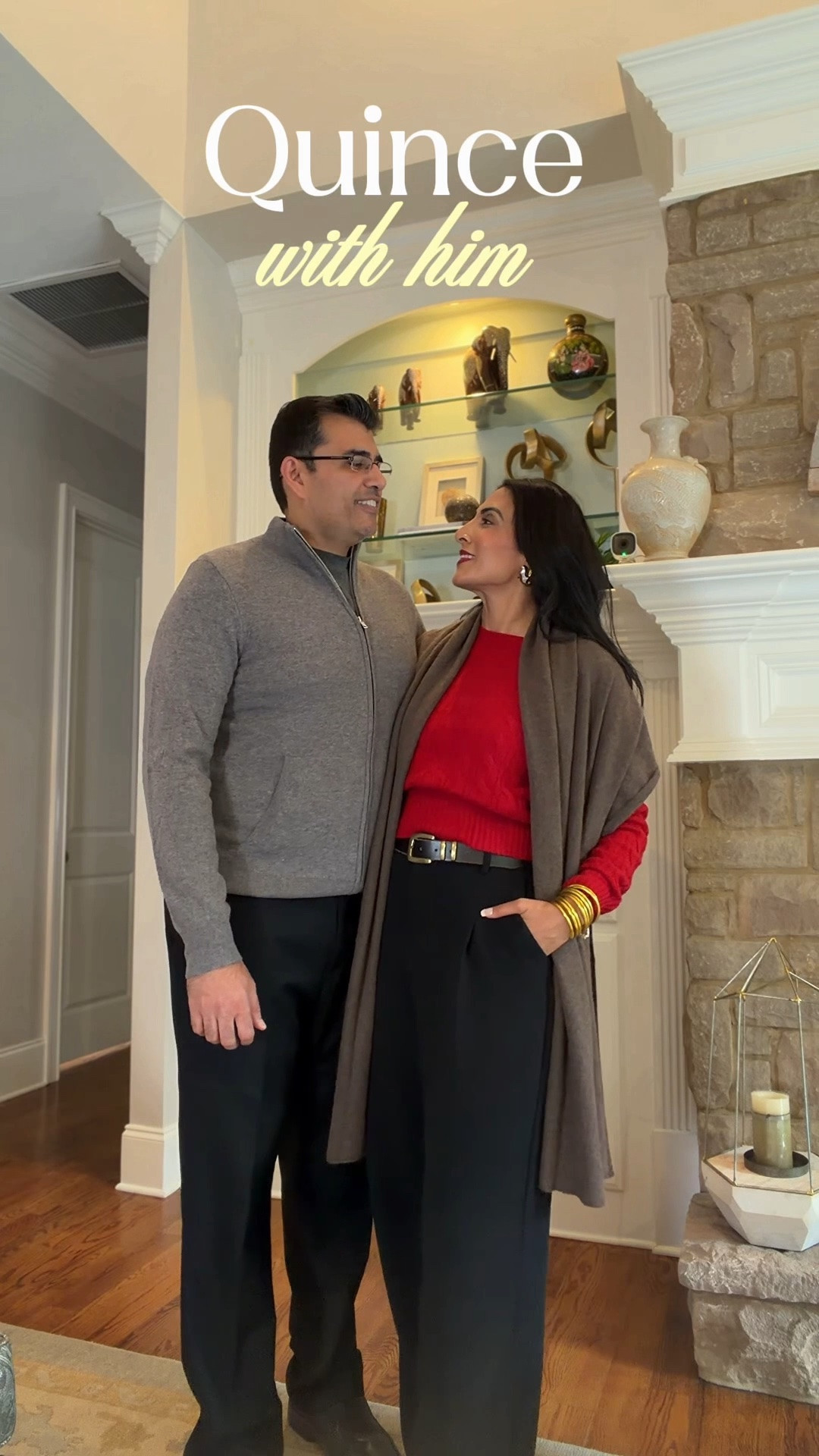 Matchy Matchy in the softest cashmere. Wearing @onequince with my love. If you have never shopped Quince, save 10% on your first order in the app with code INFG-26CHICKSANDSALSA10. #quincepartner