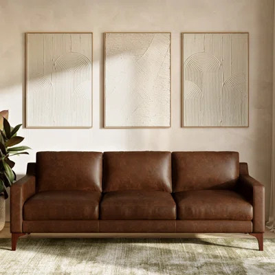 Sorrento 86'' Full-Grain Genuine Italian Leather Sofa | Wayfair North America