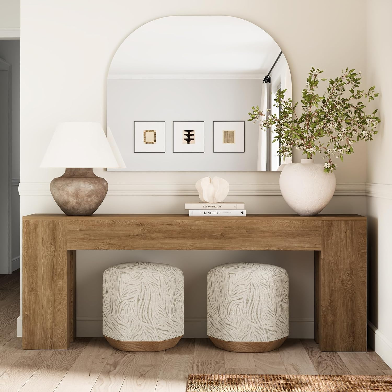 Extra Long Sofa Console Table for Entryway Living Room, 79-Inch Farmhouse Wood Behind Couch Table... | Amazon (US)
