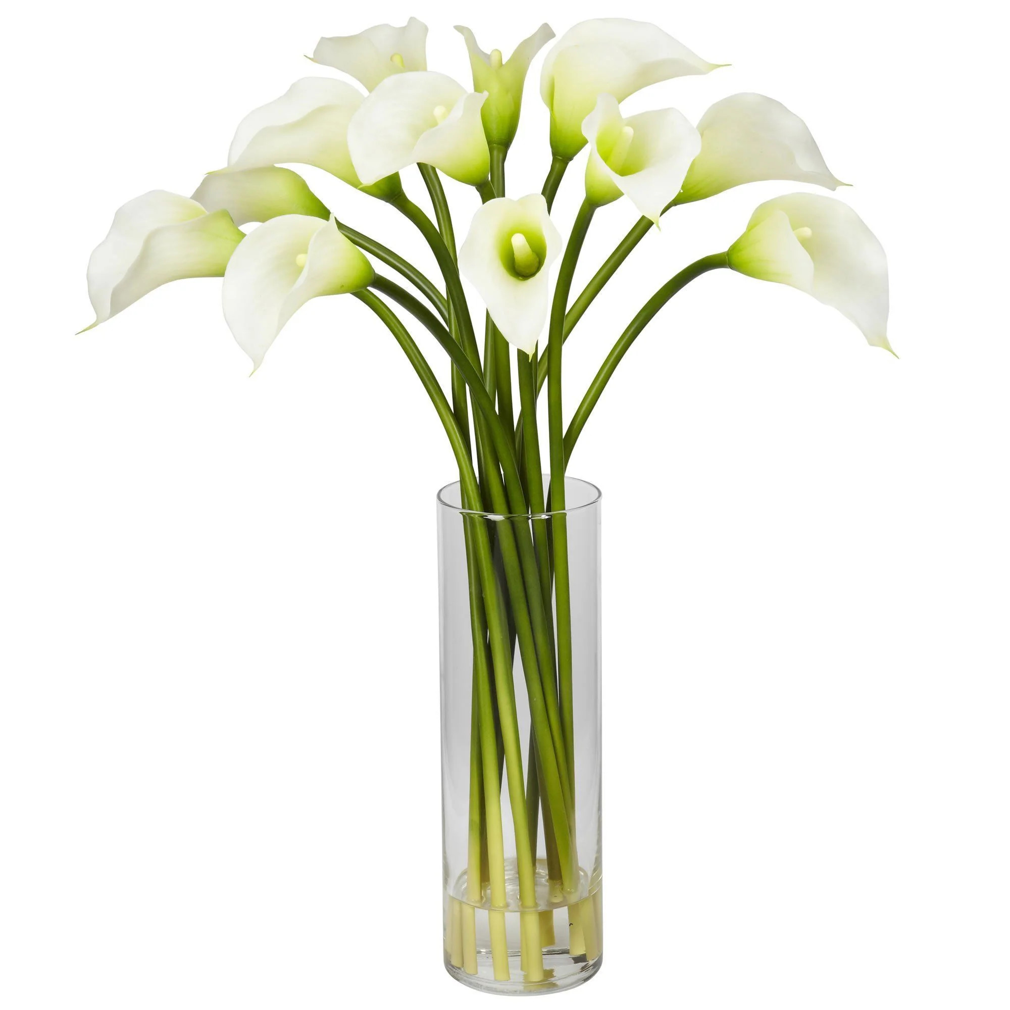 Mini Calla Lily Silk Flower Arrangement 1187 Nearly Natural | Nearly Natural