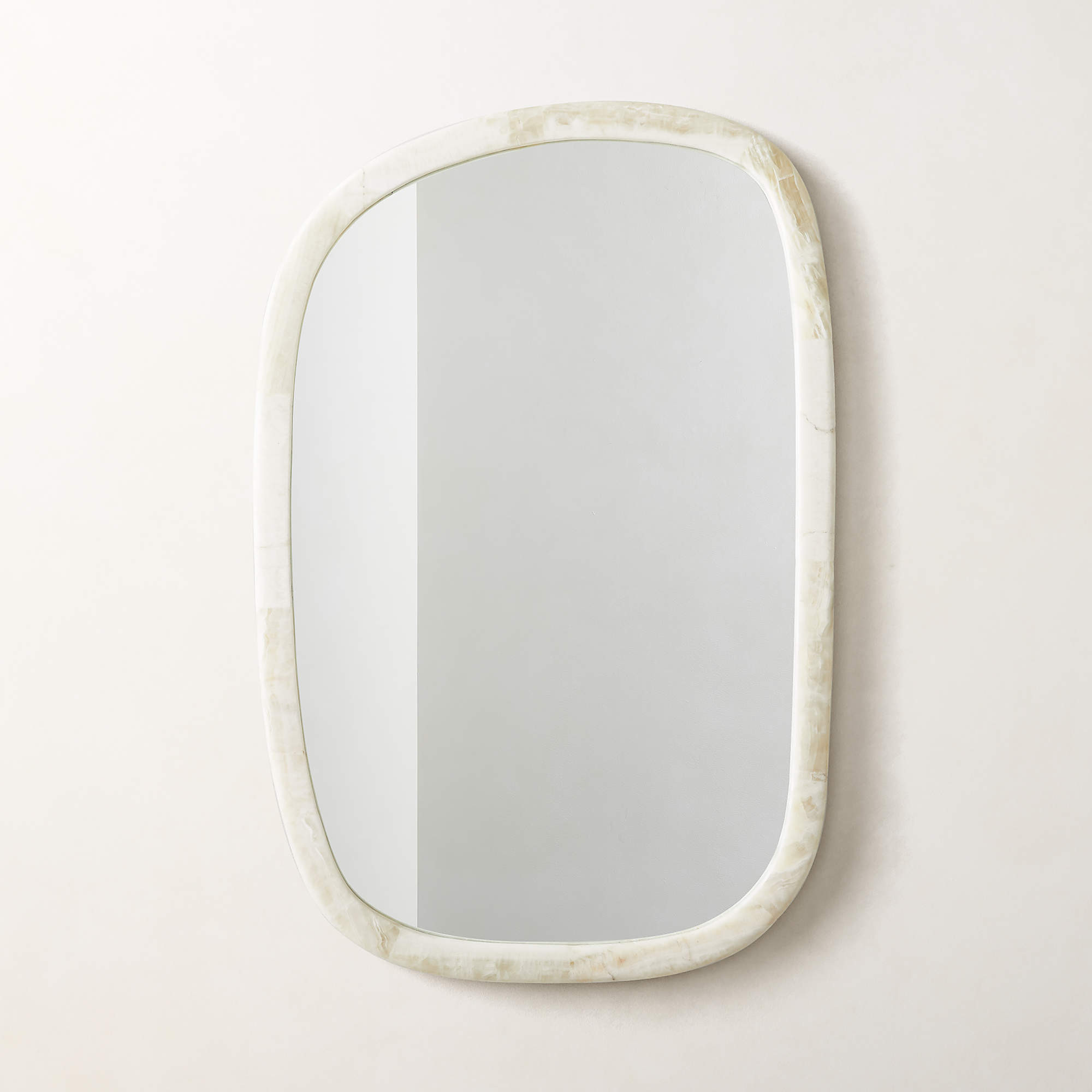 Diani Cream Onyx Wall Mirror 24''x36'' + Reviews | CB2 | CB2