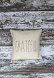 Farmhouse Throw Pillow Cover~18X18~Grateful-Rae Dunn Style | Amazon (US)