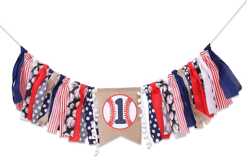 Baseball 1st Birthday Highchair Banner Boy - Baseball Birthday Banner,1st Birthday Boy Baseball D... | Amazon (US)
