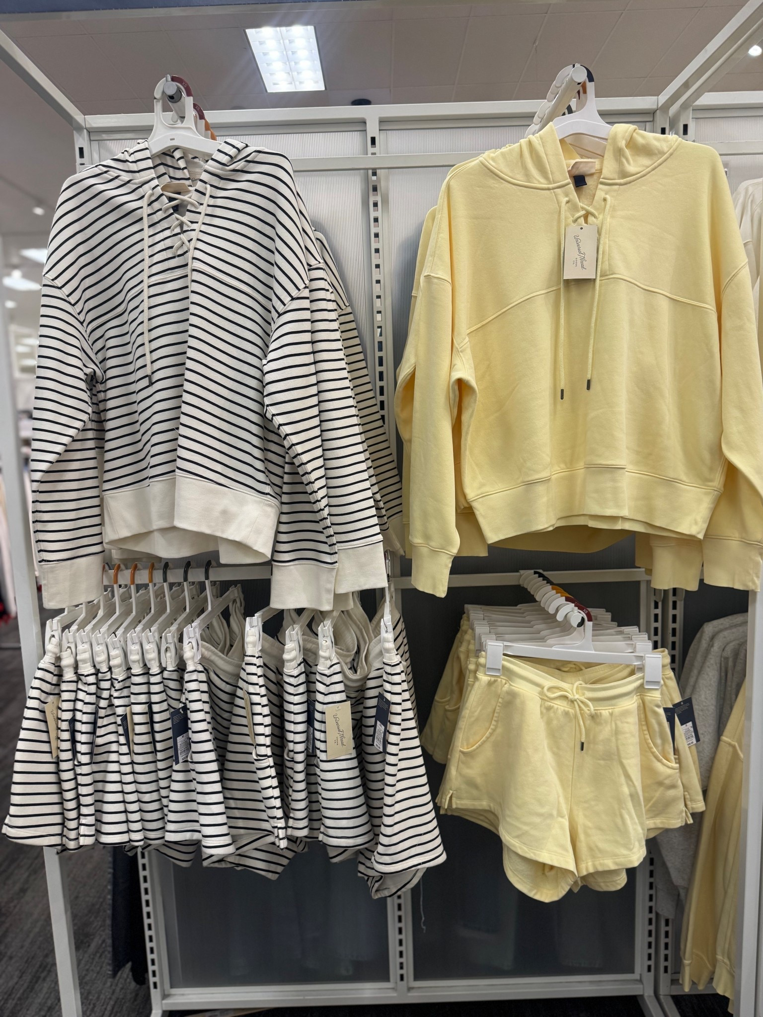 Cute new zip up and short sets! 

Travel outfit, yellow, blue and white stripe, target 

#LTKootd #LTKTravel