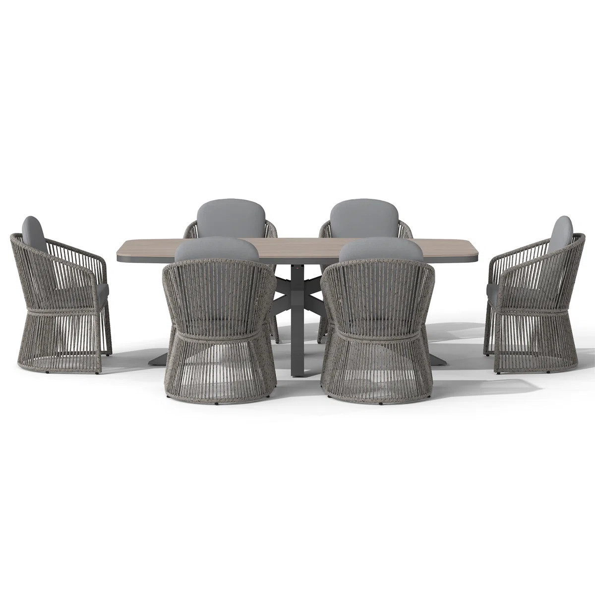 Outdoor 6-person Dining Set With Cushions | Wayfair North America