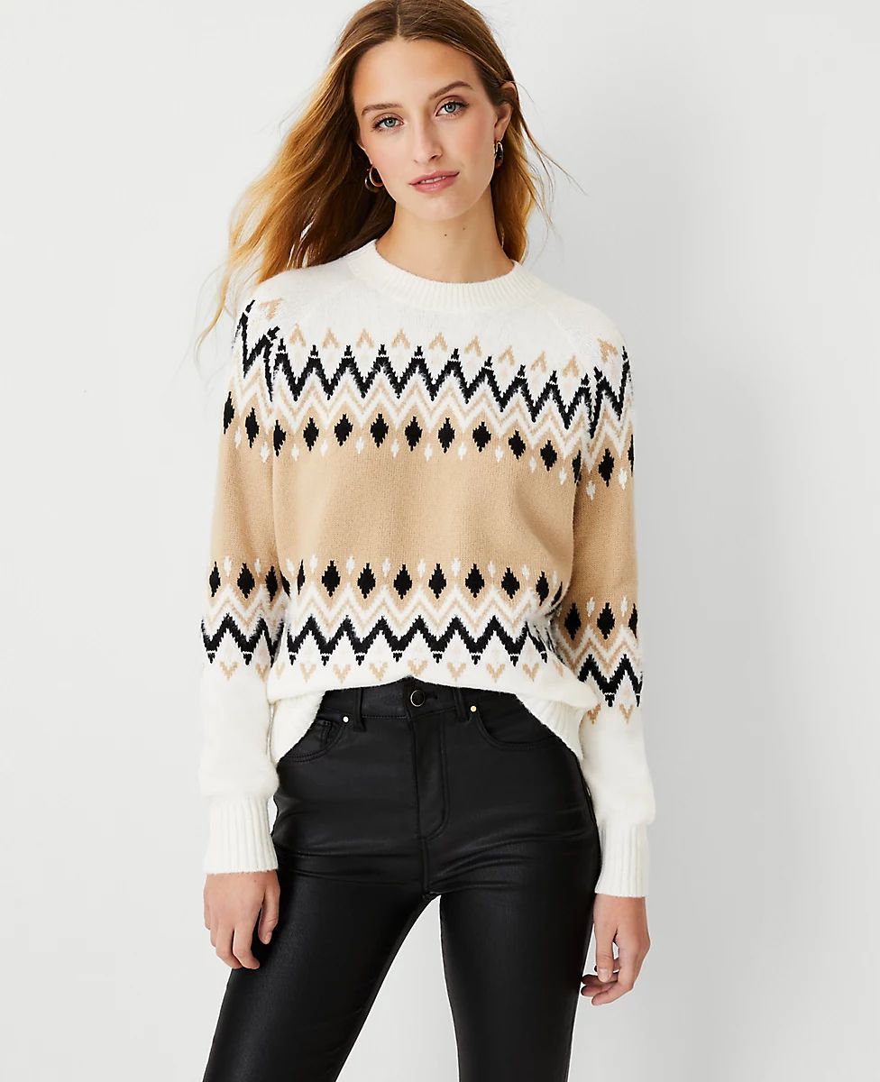Fair Isle Crew Neck Sweater | Ann Taylor (US)