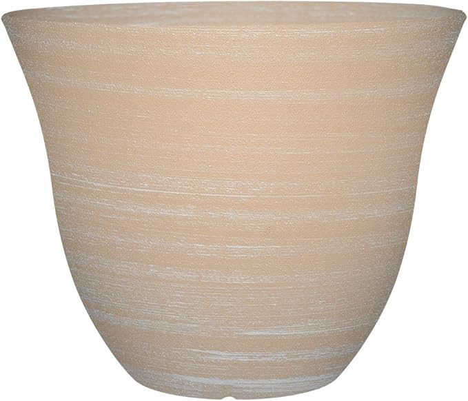 Honeysuckle Planter, Patio Pot, 15" Grained Beige | Amazon (US)
