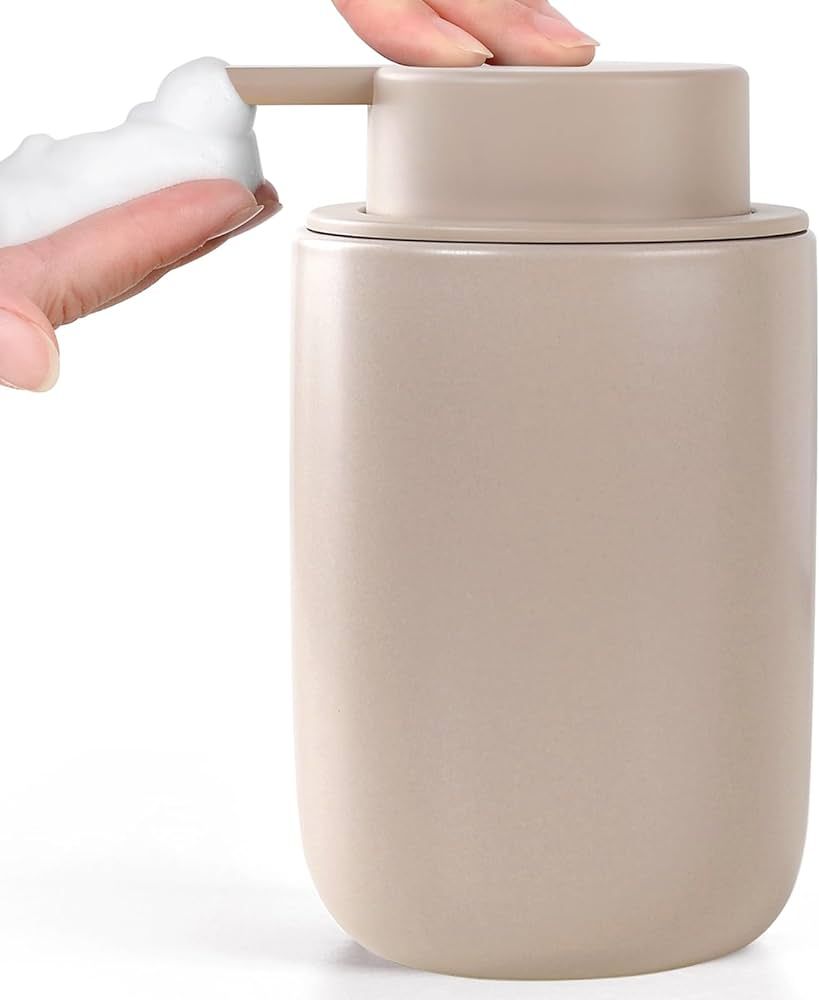 BosilunLife Foam Soap Dispenser - Ceramic Foaming Hand Soap Dispenser for Bathroom Modern Farmhou... | Amazon (CA)