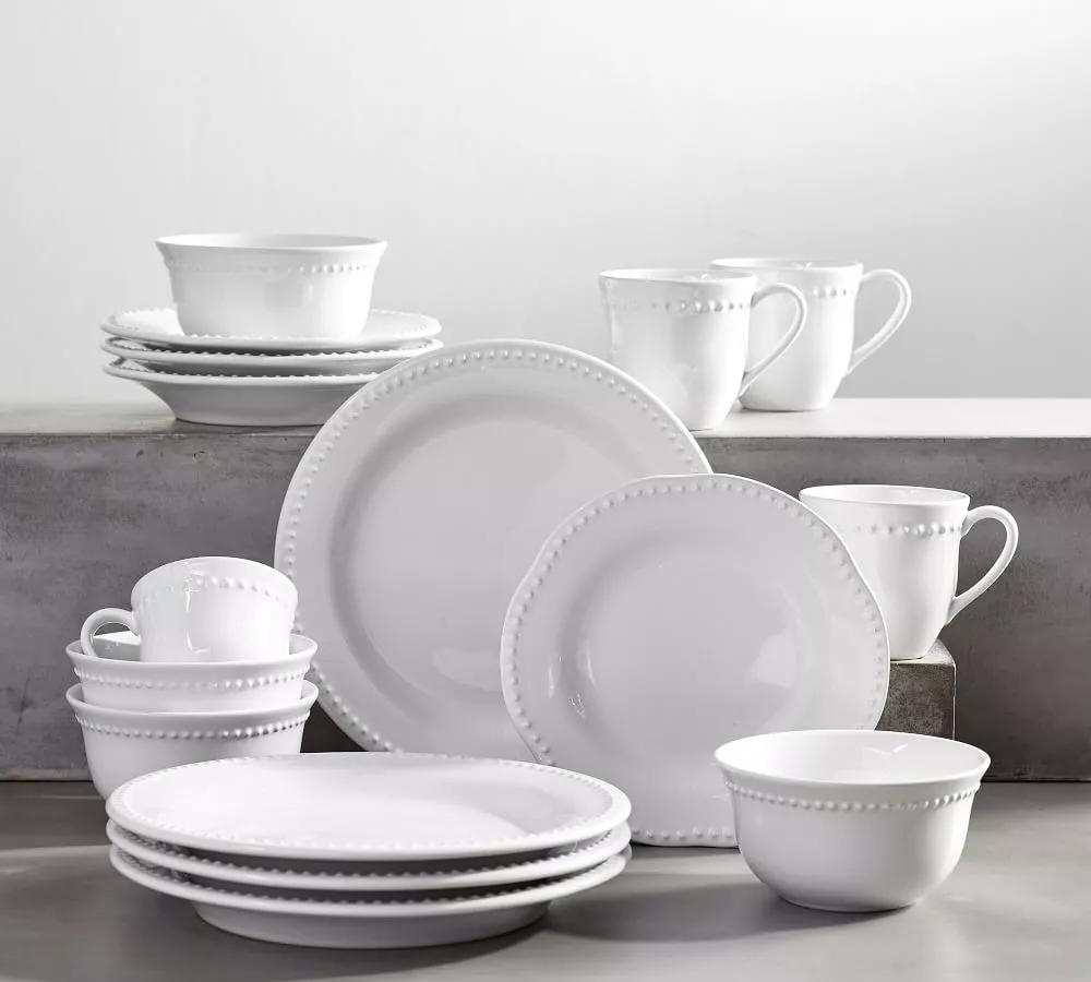 Emma Beaded Stoneware Dinnerware Sets