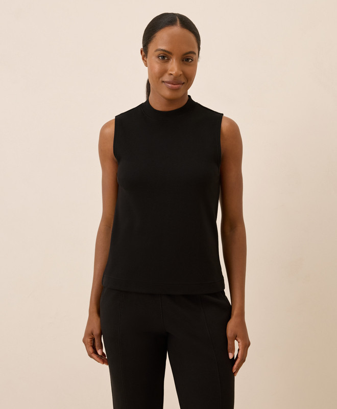 Women’s Airplane Mock Neck Shell made with Organic Cotton | Pact | Pact Apparel