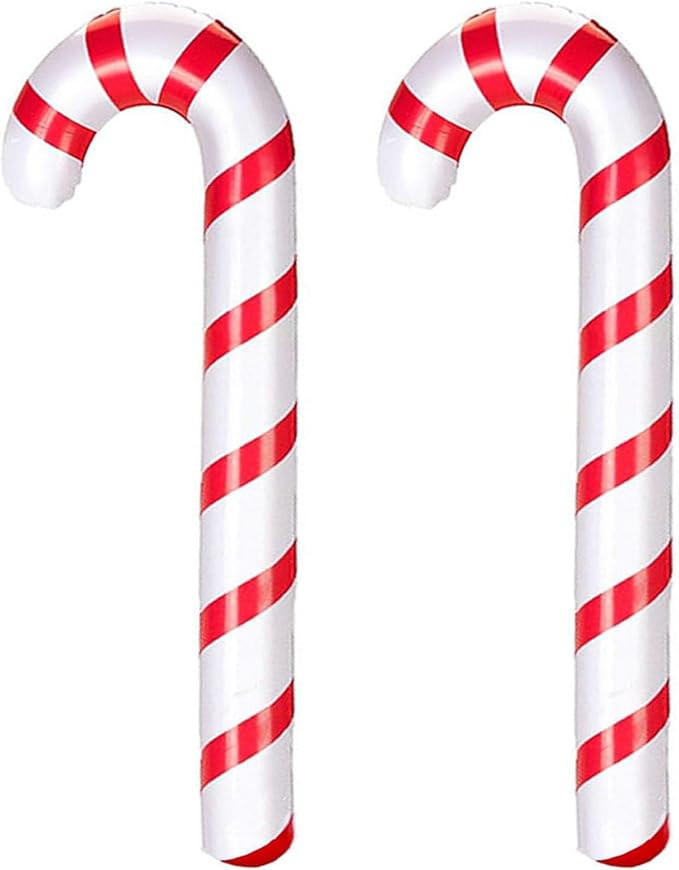 Soochat 2 Pcs Inflatable Candy Canes Balloons Inflatable Christmas Candy Cane for for Christmas I... | Amazon (US)