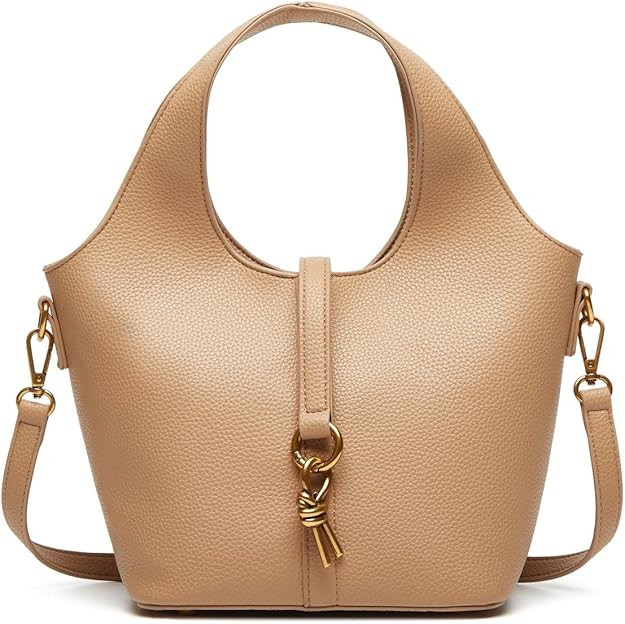 Amazon.com: Women Bucket Bag PU Leather Hobo Bag Fashion Shoulder Crossbody Vintage Tote Small Ha... | Amazon (US)