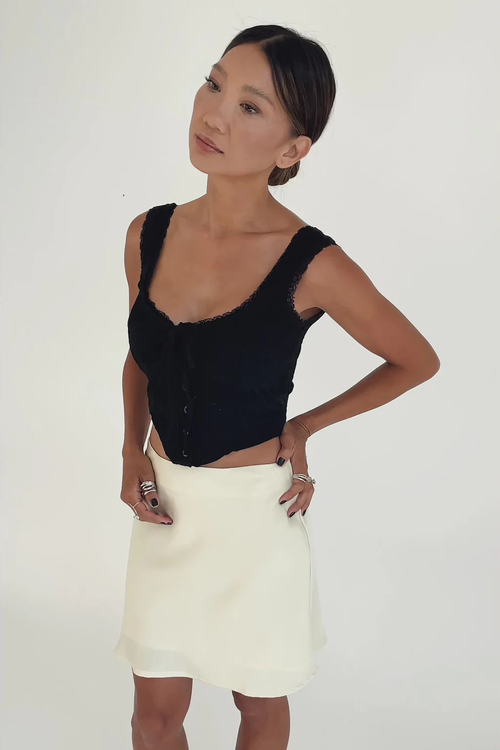 Fawn Mini Skirt - Cream | THELIFESTYLEDCO