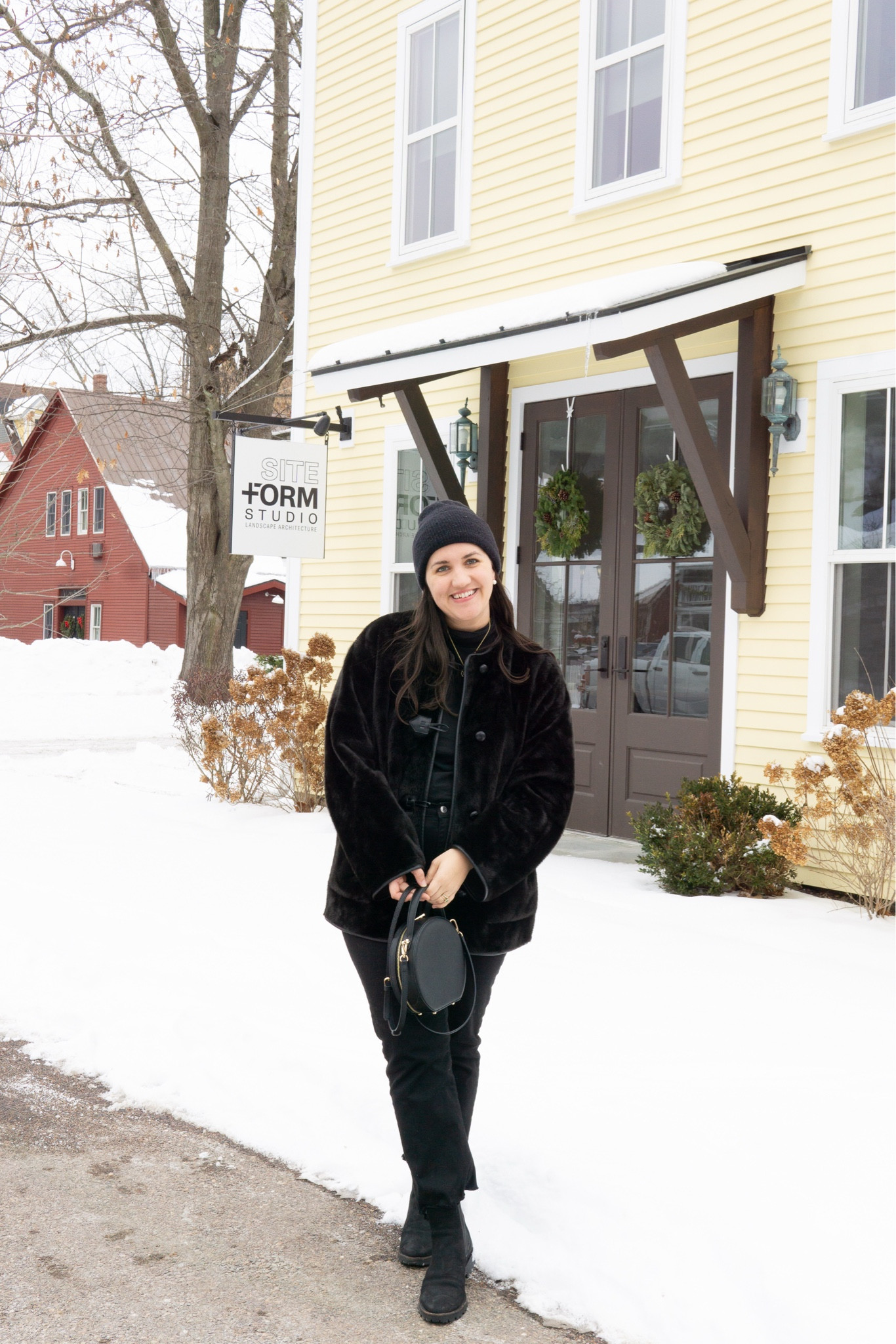 Mastering the après-ski look with timeless staples: a plush faux-fur jacket, sleek black denim, and all-weather Chelsea boots. Perfect for cozy cabin days or strolling through a snowy village. ❄️ 

I’m wearing:
• Faux Fur Jacket from Target
• Black Tissue Turtleneck from J. Crew
• Black Bootcut Jeans
• Black Chelsea Boots from Margaux

#LTKMidsize #LTKFindsUnder50 #LTKFindsUnder100