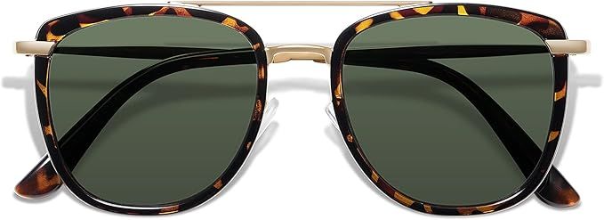 SOJOS Aviator Sunglasses For Women UV400 Protection, Vintage Retro Square Women's Sun Glasses Sha... | Amazon (US)