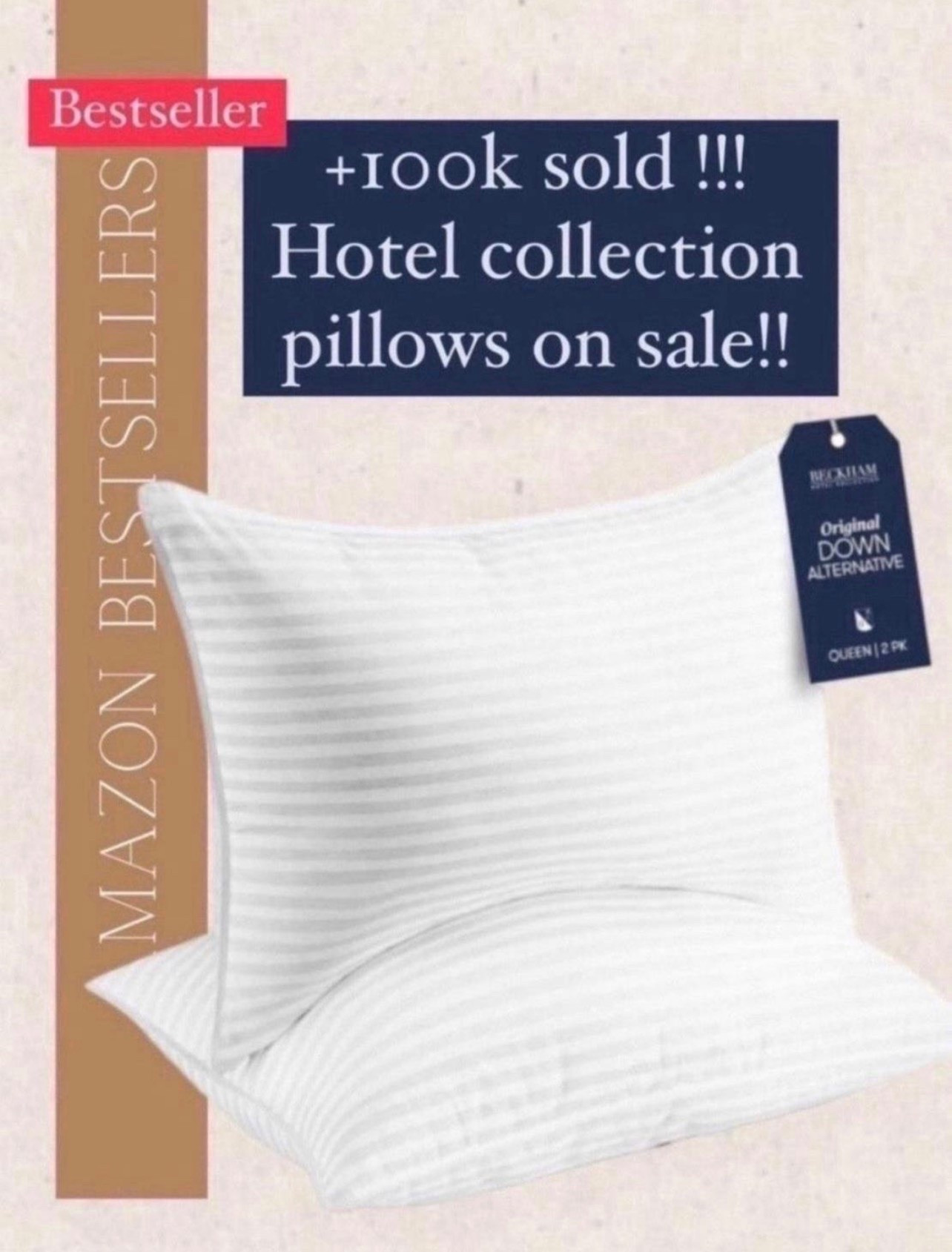 This hotel collection pillow has been a most loved bestseller and if you are in the market for new pillows then you should take a look.  There is a deal on it right now