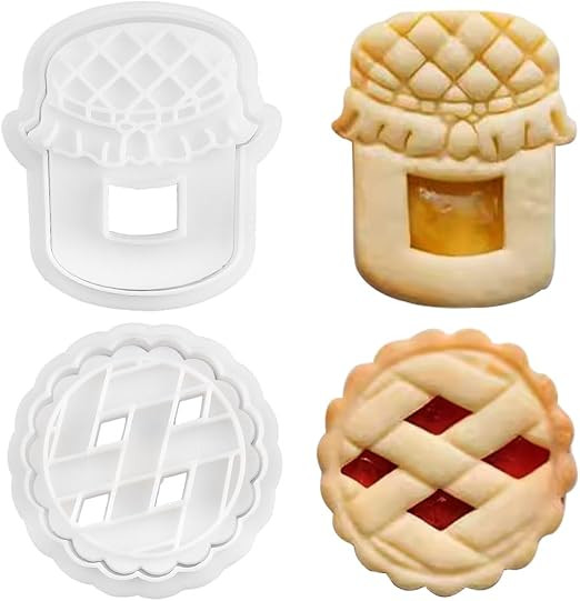 3D Jam Sandwich Cookie Cutter Set Small Cookie Cutters for Kids Jam Biscuit Cutter Cookie Molds P... | Amazon (US)