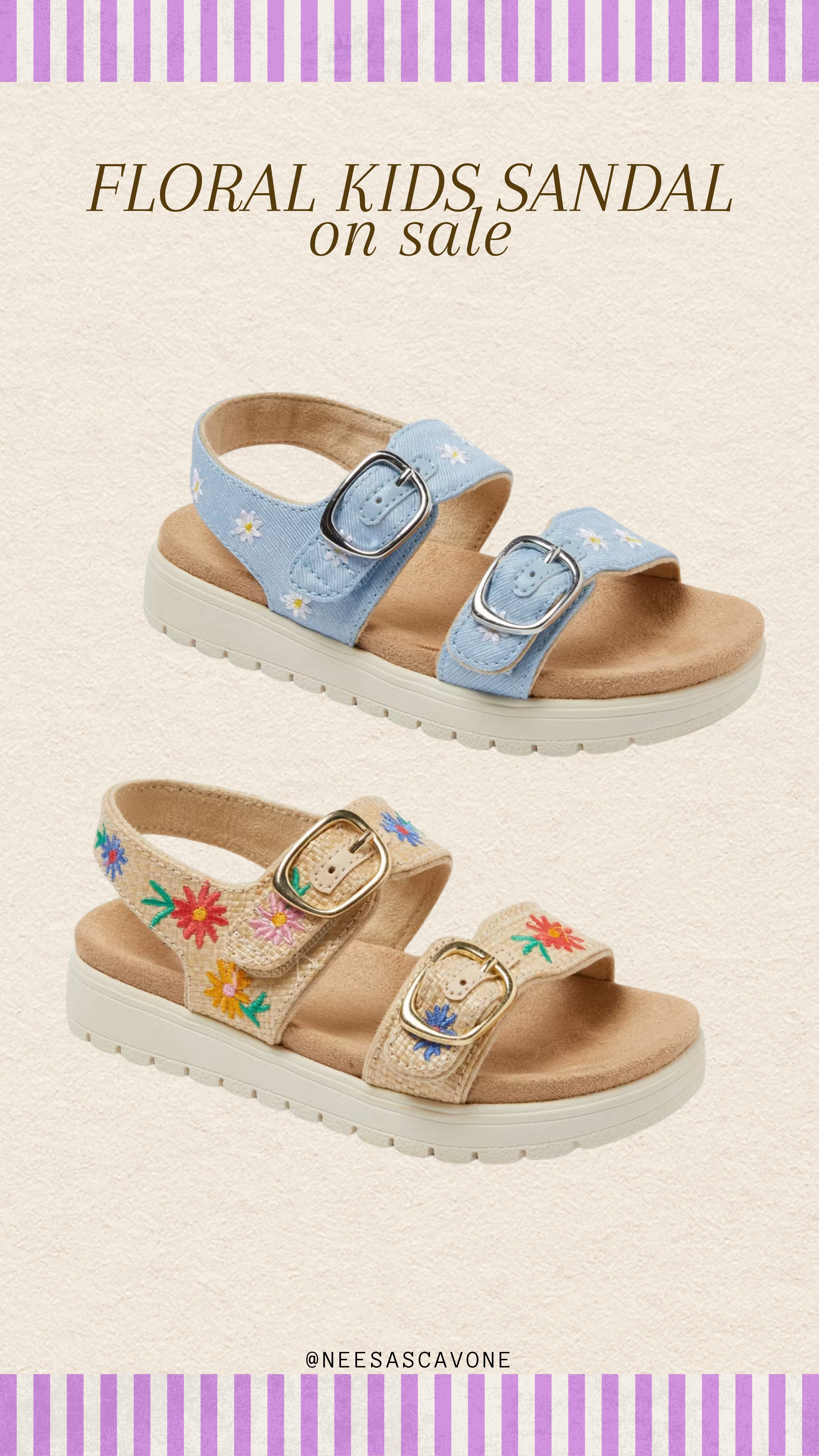 The cutest floral sandals for little girls are on sale 🌼💙 These comfortable kids sandals are perfect for summer vacations, everyday play, family photos, and back-to-school outfits. I linked both colors because they're too cute to choose just one!

✨ True to size
✨ Lightweight & comfy
✨ Floral embroidered details
✨ Easy adjustable buckle straps

Comment LINK if you want me to send them directly! 💛

#LTKKids #KidsFashion #GirlsSandals #ToddlerStyle #KidsStyle #SummerStyle #FloralSandals #KidsShoes #ToddlerFashion #GirlsFashion #MomFinds #MomLife #SaleAlert #KidsOOTD #BackToSchoolStyle #SummerOutfits #TargetStyle #AffordableFashion #LTKSale #LTKFinds #LTKUnder50 #FashionFinds #KidsClothing #MomInfluencer #EverydayStyle 

 #LTKootd #LTKSeasonal #LTKKids