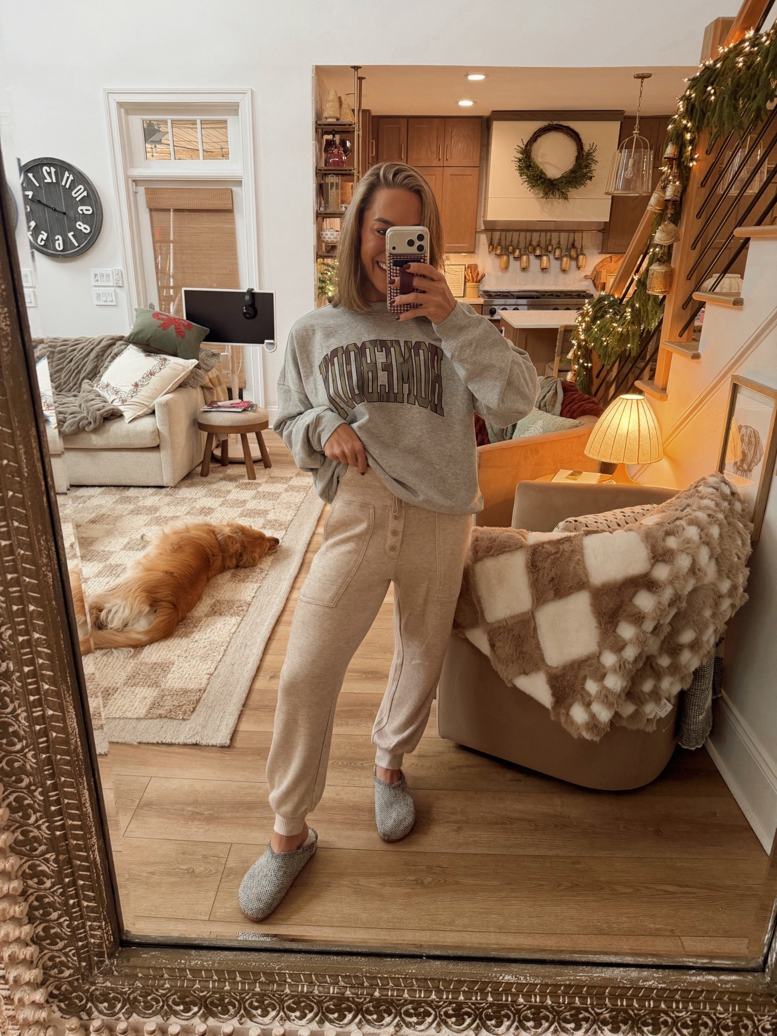 Cozy OOTD pre travel! L in crewneck & S in these comfy SOFT AS HECK button joggers!  🤎 Rothy’s are tts! 

Neutrals / pink lily / target / Holley Gabrielle 

#LTKootd #LTKPetite #LTKFindsUnder50