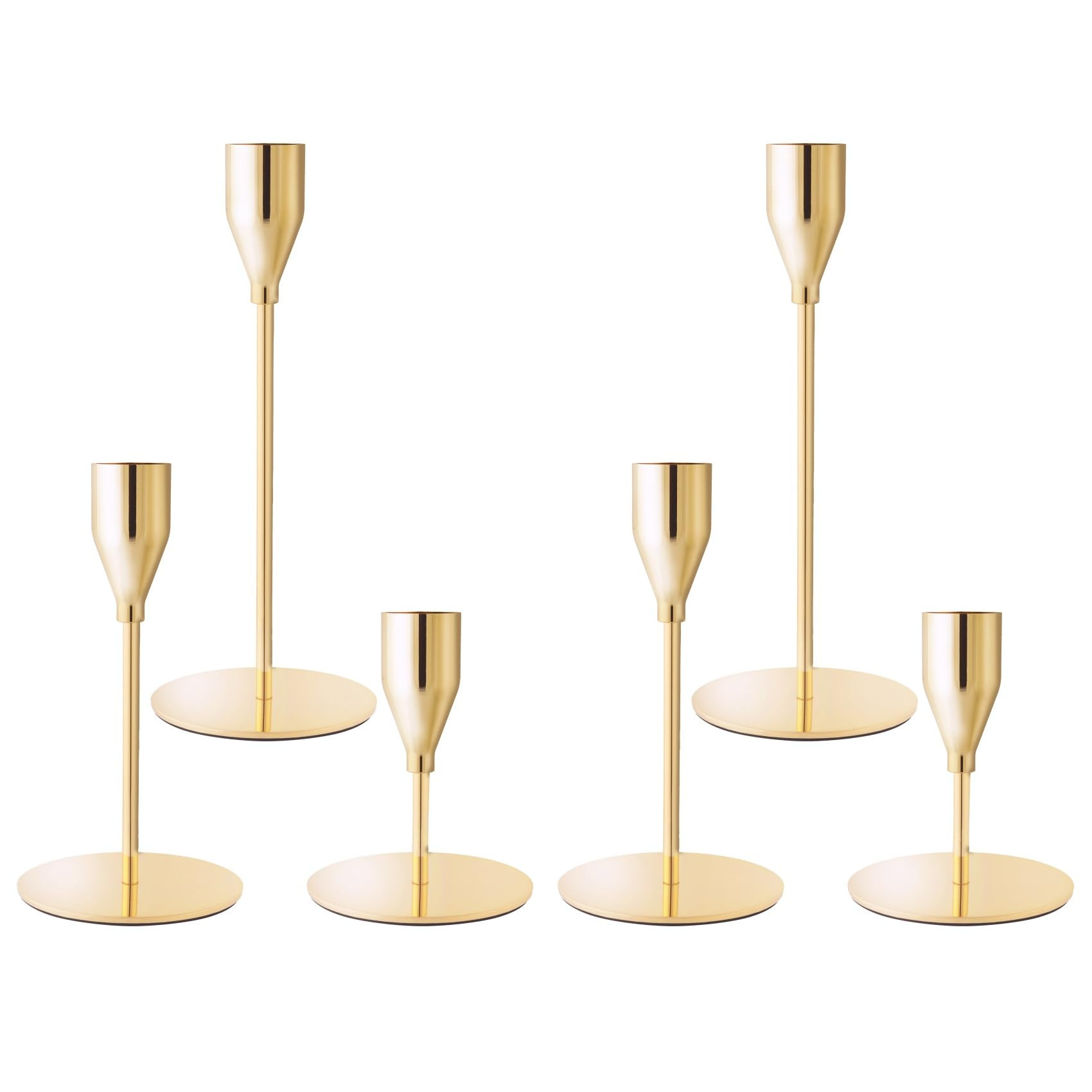 French Gold Taper Candle Holders for Wedding Table Centerpiece,Tall Taper Candlestick Holders Bul... | Amazon (US)