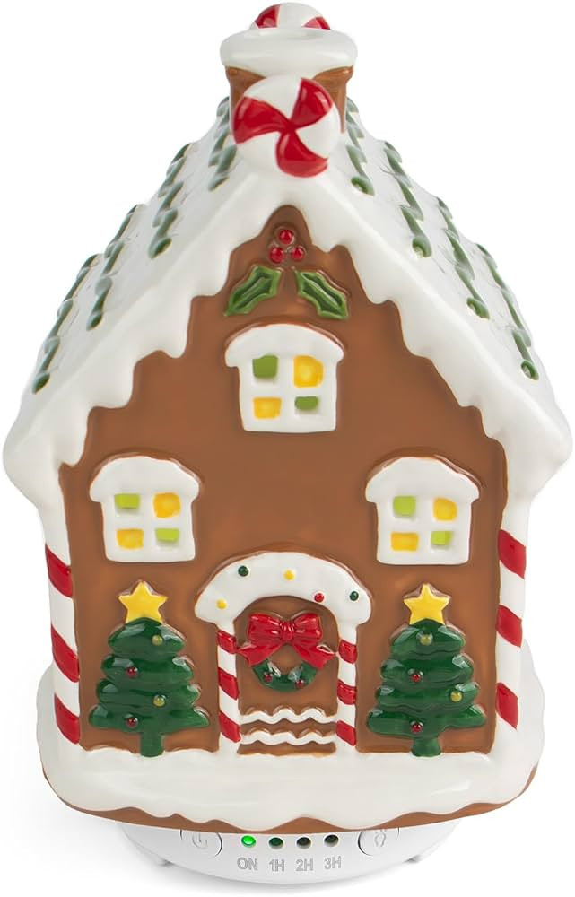 ARVIDSSON Christmas Essential Oil Diffuser, Gingerbread House Diffuser for Essential Oils, Cerami... | Amazon (US)