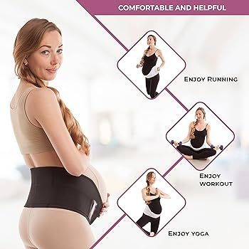 GABRIALLA Elastic Pregnancy Belly Band for Pregnant Women, Baby Safe Design, Adjustable & Breatha... | Amazon (US)