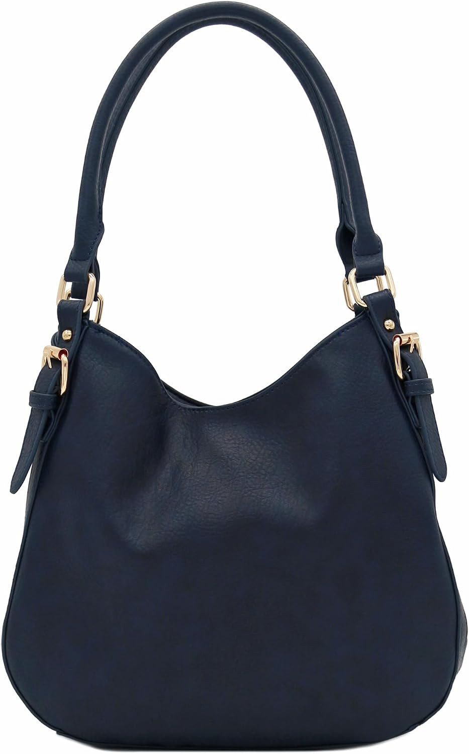 FashionPuzzle Lightweight 3 Compartment Faux Leather Medium Hobo Bag | Amazon (US)