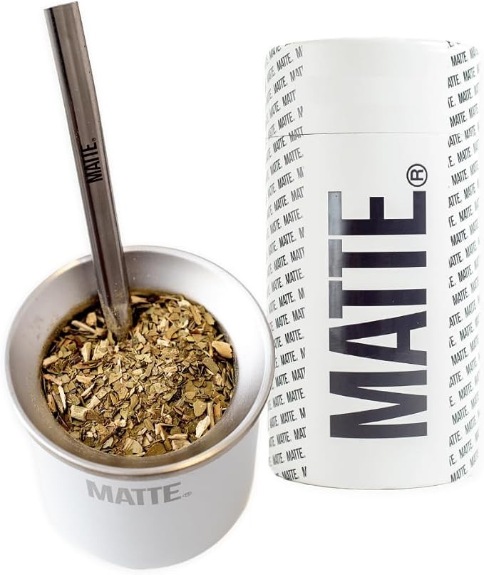 Mate Cup Set, Yerba Mate Cup/Gourd (6 Ounces) and Bombilla (Yerba Mate Straw). Stainless Steel, D... | Amazon (US)