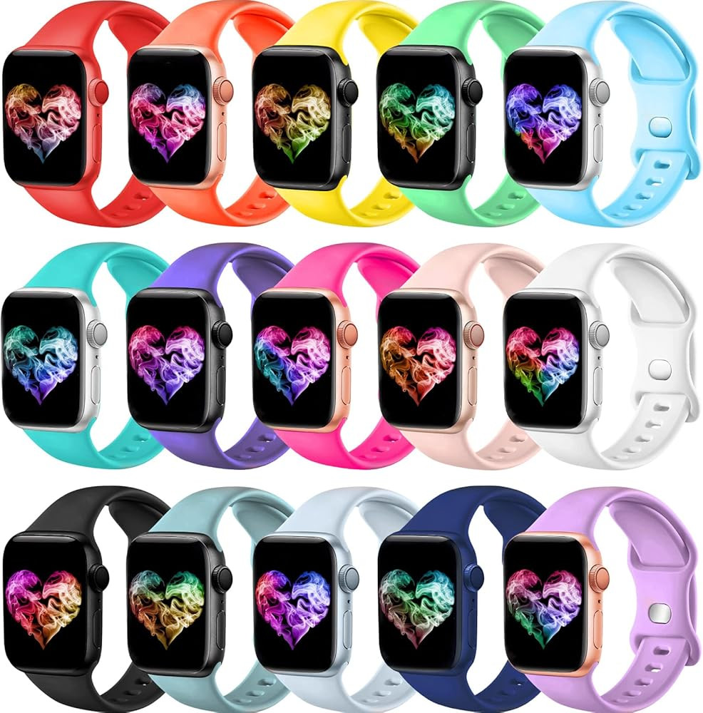15Pack Watch Bands Compatible for Apple Watch Band 38mm 40mm 41mm 42mm 44mm 45mm 46mm 49mm Women ... | Amazon (US)