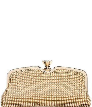 Landry Crystal Mesh Frame Clutch Bag - Gold | Dillard's