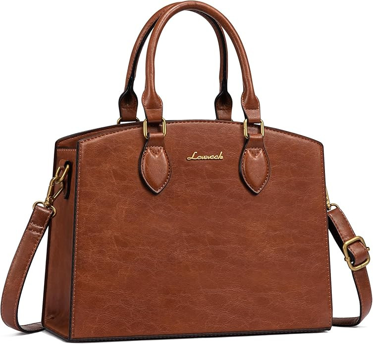 LOVEVOOK Purses and Handbags for Women, Vintage Tote Shoulder Bag Trendy, PU Leather Satchel Bag,... | Amazon (US)