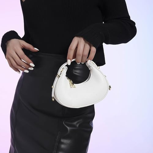 Crescent Clutch Handbag for Women, Cute Hobo Bag Handbag Mini Clutch Purse with Zipper Closure | Amazon (US)