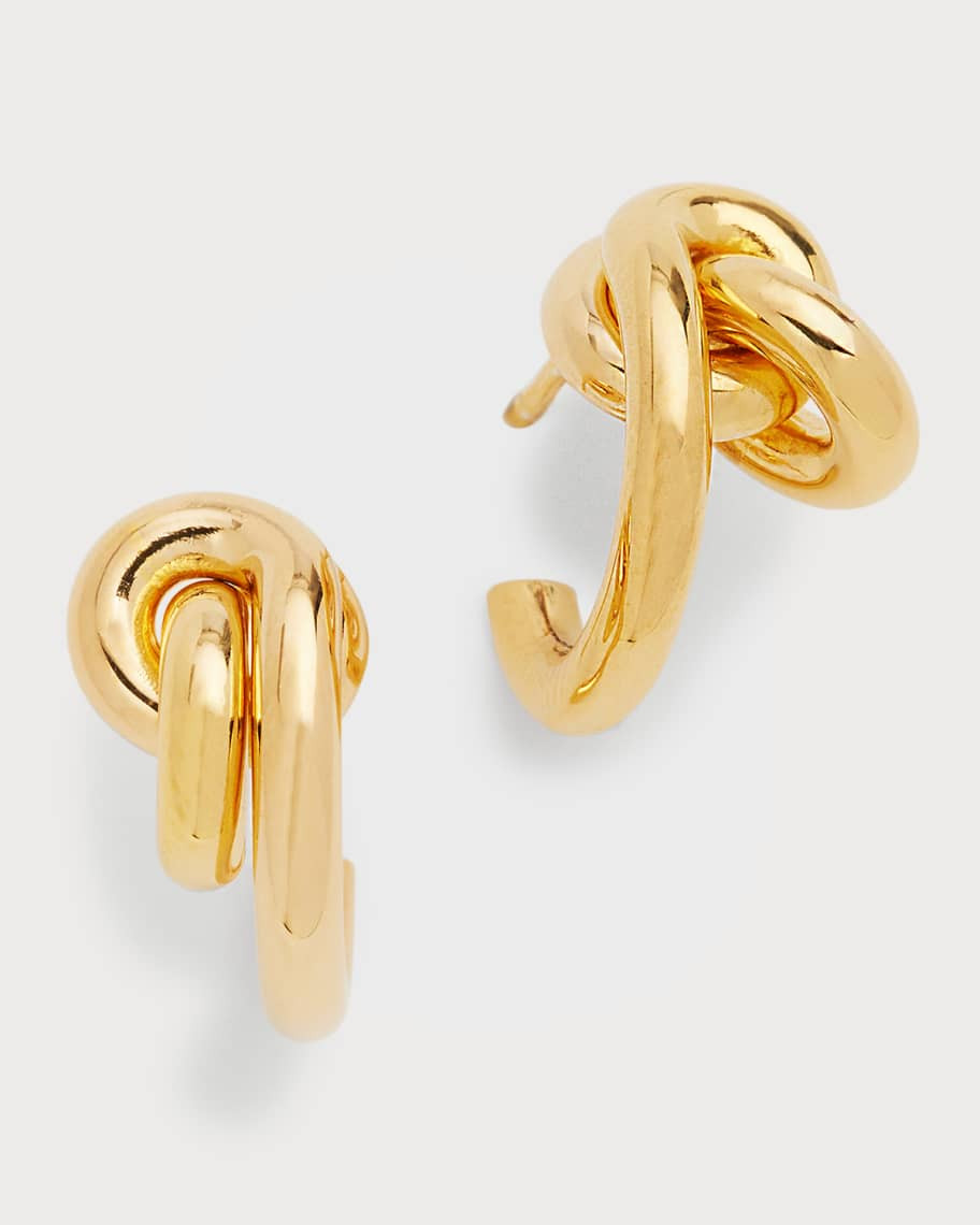 Bottega Veneta Huggie and Ring Earrings, Gold | Neiman Marcus