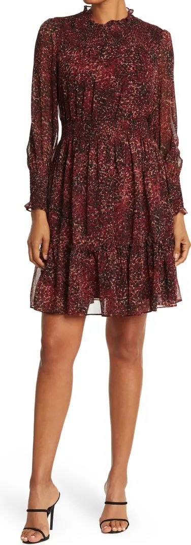 TAYLOR DRESSES TAYLOR Printed Smocked Chiffon Dress | Nordstromrack | Nordstrom Rack