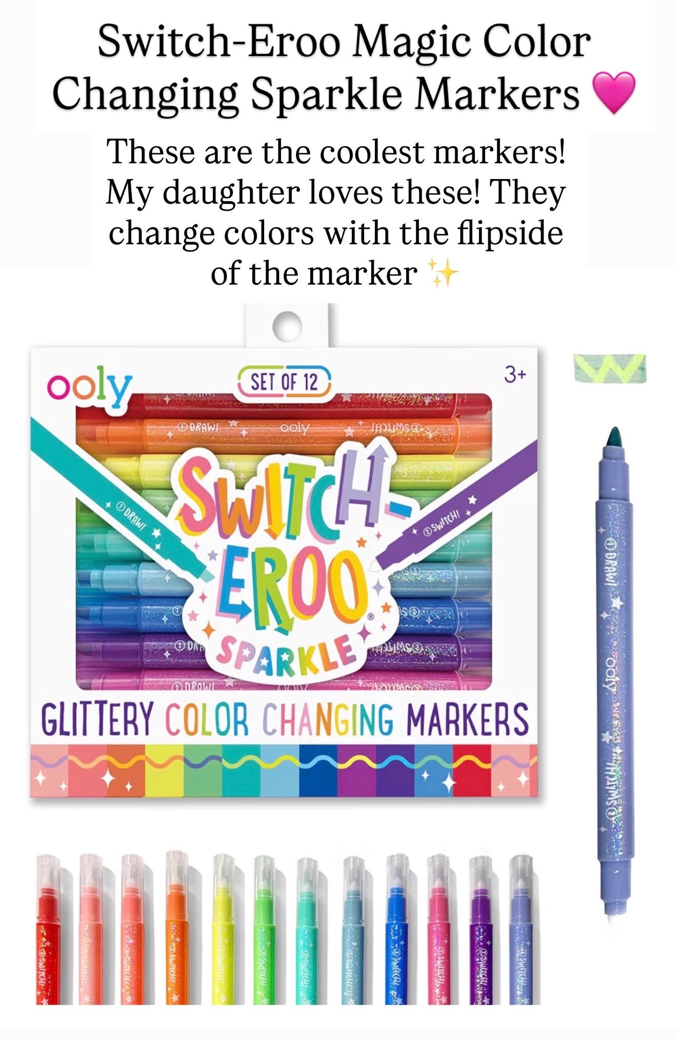 Loving these glittery color changing markers

#LTKKids