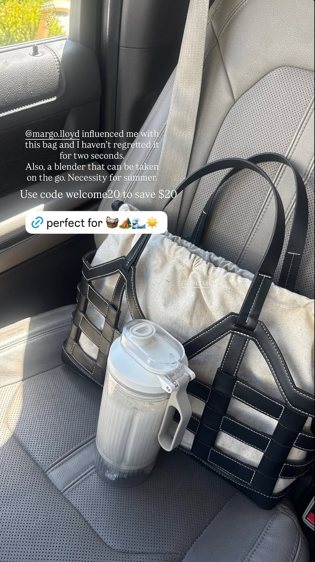 This tote bag is so good. and this on the go blender makes it so simple to take my favorite smoothies with me in the mornings! 

 #LTKdayinmylife #LTKmomlife