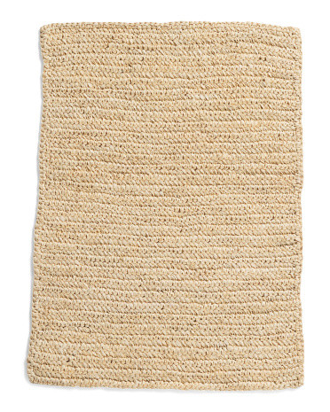 Crochet Palm Raffia Rectangular Placemat | TJ Maxx