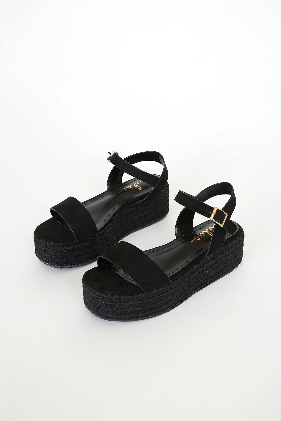 Corsa Black Suede Flatform Sandals | Lulus (US)