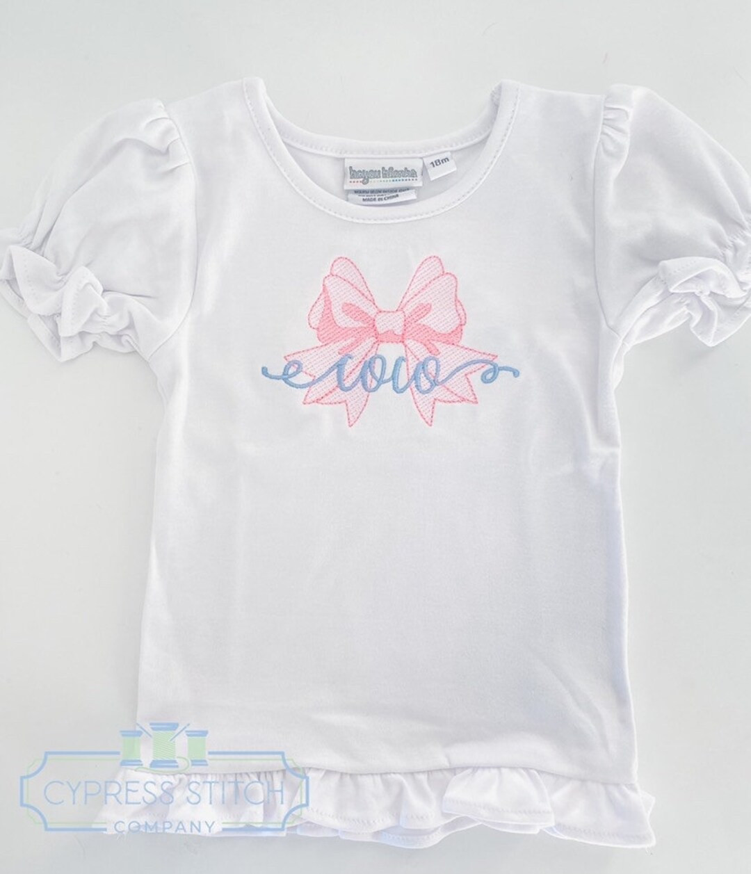 Preppy Girl Bow Shirt, Monogram Bow Shirt, Sweet Girl Monogram, Infant Monogram | Etsy (US)