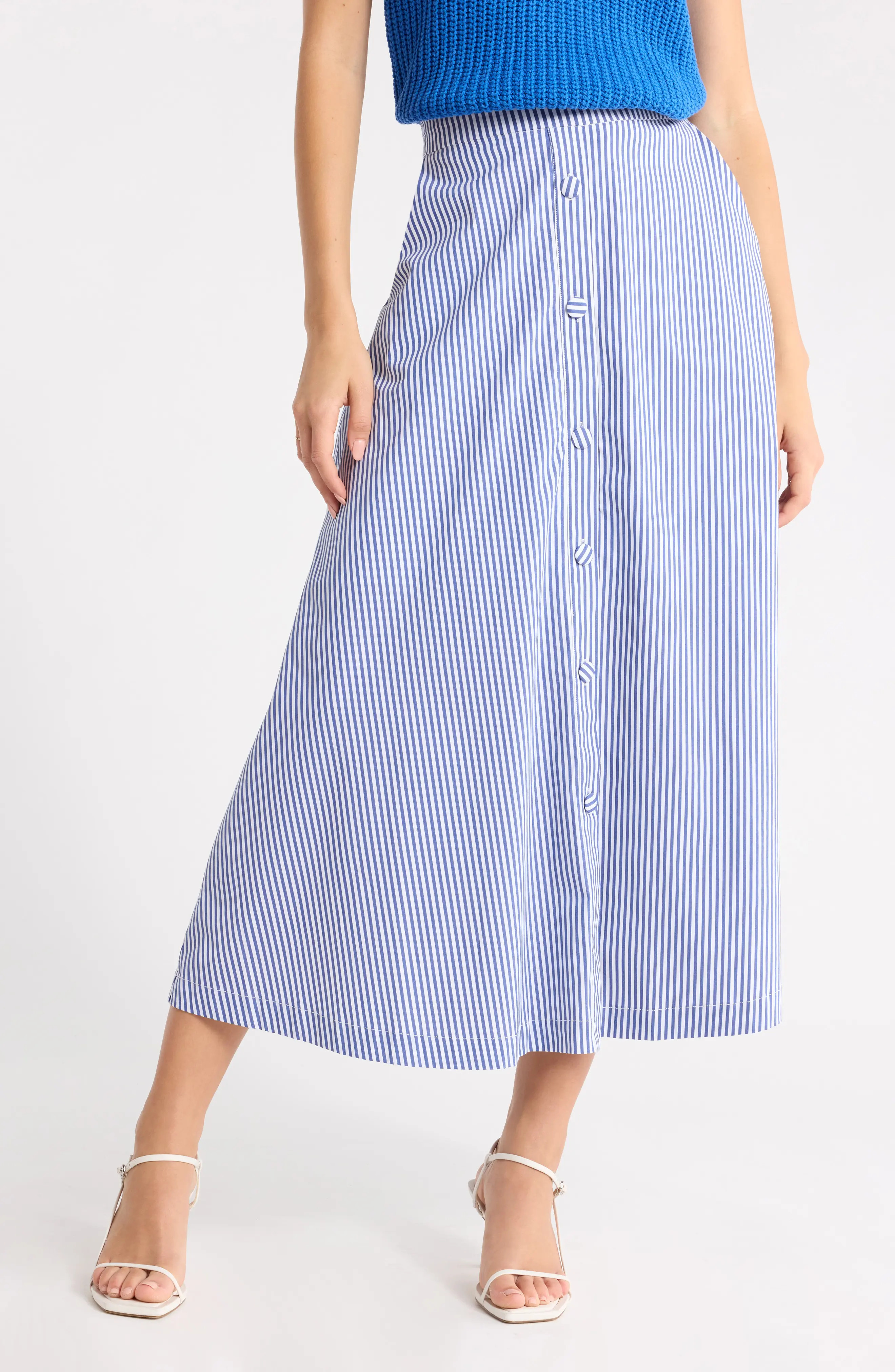 1901 Striped Midi Skirt (Women) | Nordstromrack | Nordstrom Rack
